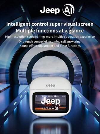 Jeep EW132 TWS Wireless Earphones Touch Screen EQ Adjust Game Mode Built-In Game HD Calls Gaming Headset With Mic