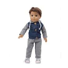 (New Arrival) 18-Inch American Girl Doll Clothes, 2pcs Set Denim Jacket And Sports Outfit - Multicolor - View 3