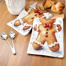 1set/2 Pieces /100 Pieces Christmas Gingerbread Man Patterned Kitchen Towels And Dishcloths, Suitable For Interior Decoration In Restaurants, Kitchens And Bathrooms, As Well As Party Decoration. They Can Be Given As Festival Gifts