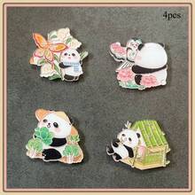 12 件熊猫图案冰箱贴，创意动物磁铁，适用于厨房、客厅、照片墙、家庭办公室白板、洗碗机装饰，是送给朋友和家人的独特礼物，情人节 - 彩色 - 查看 12