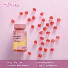 MONTUE Premium Feminine Balance Gummies-Probiotic Vaginal,PH Balance With Prebiotics & Lactobacillus Probiotic Blend&Hawaiian Pineapple Immune Support, Vegan, 60 Gummies - 60 - 查看 4