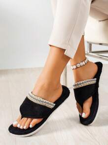 Ladies Indoor Bedroom Slippers With Non-Slip Soles, Open-Toed Sandals In Summer, Memory Foam Slippers.