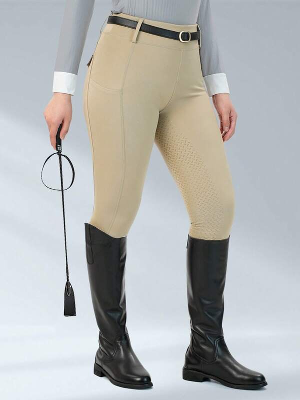 BEROY Women Horse Riding Pants Silicone Full Seat Breeches Equestrian Schooling Horseback Riding Tights Pockets