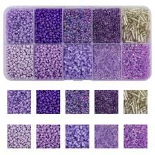 10 件/盒混合颜色和尺寸玻璃种子珠，DIY 手链、项链、鞋子、帽子、包包、手机链、钥匙扣、工艺品和礼品制作用品 - 10格小米珠 - 查看 19