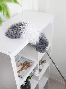 1 pieza Plumero extensible de microfibra súper con mango de acero inoxidable y varilla telescópica, cepillo de limpieza de polvo de fibra para el hogar, plumero retráctil, ideal para limpiar techos, ventiladores y muebles, para uso doméstico