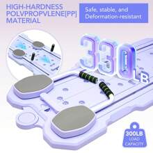 SIDIANBAN Pilates Board, Foldable Portable Pilates Exercise Board, Multi-Purpose Pilates Exerciser Set, Multi-Purpose Abdominal Board With Auto Rebound And Calculator, Pilates Equipment For Core Workouts