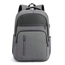 Backpack For Men, Large Capacity Business 13in Laptop Backpack Casual Nylon Rucksack For Traveling Work (Grey) - Gray - View 1