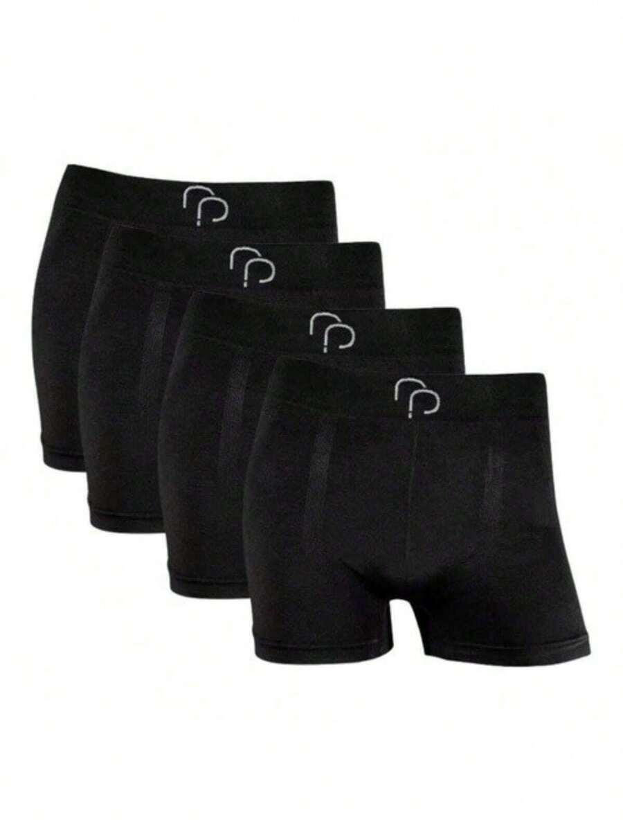 Rafa Parize Kit Of 4 Men's Boxer Briefs RP Original Adult Premium - Black - View 1