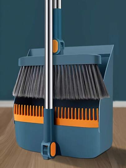 Miotły i szufelki do użytku domowego, miotły i szufelki do czyszczenia podłóg z długimi trzonkami i grzebieniami, do usuwania kurzu i śmieci, odpowiednie do domów, kuchni, pokojów, biur, artykułów czyszczących, narzędzi do sprzątania i artykułów szkolnych