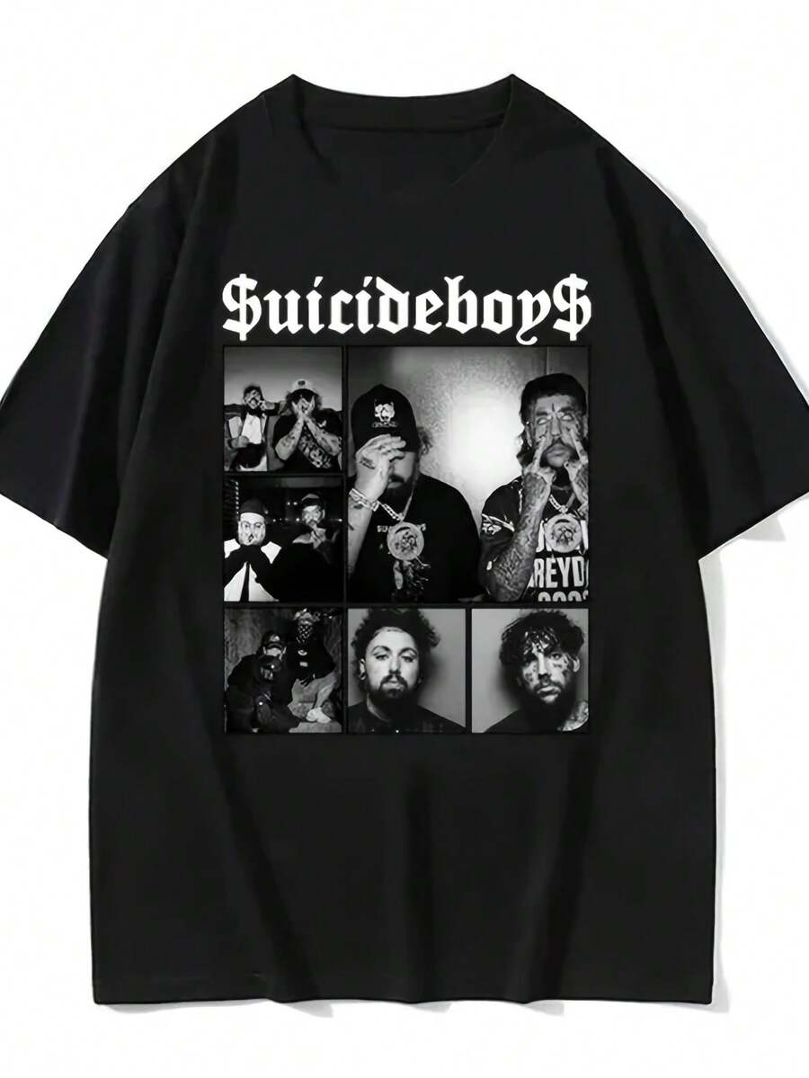 Fashion Pure Cotton Suicideboy Era Tour Graphic T Shirt Men Mens Clothing T Shirt Homme Mens T Shirt New In Top  Tees Tee Camisetas - Black 32 - View 1