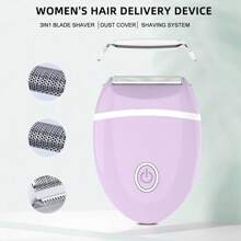 Electric Hair Remover, Ladies Shaver, 2 X AAA Battery Powered Portable Painless Epilator Device, Wireless Hair Removal Epilator For Women, Wireless Electric Hair Trimmer Suitable For Face, Legs, Arms, Underarms, Bikini Area, Hair Removal Device, Batteries Not Included