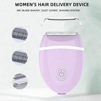 Electric Hair Remover, Ladies Shaver, 2 X AAA Battery Powered Portable Painless Epilator Device, Wireless Hair Removal Epilator For Women, Wireless Electric Hair Trimmer Suitable For Face, Legs, Arms, Underarms, Bikini Area, Hair Removal Device, Batteries Not Included