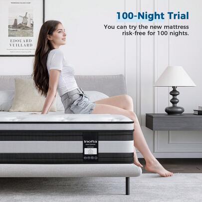 Inofia CoolingNest Matras: Gelmax Memory Foam & Besta Pocketveren voor een ongeëvenaarde slaapervaring