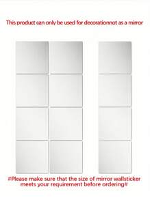 1/4/8pcs 20*20cm Round Corner Acrylic Wall Mirror Stickers – Self-Adhesive Decorative Panels For Bedroom, Dorm, Closet – Soft Splicing Mirror (Not For Reflection Use)