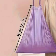 100pcs Purple Drawstring Trash Bags - Thickened Leak-Proof Disposable Plastic Garbage Bags, Convenient To Carry, Suitable For Kitchen, Bathroom, Bedroom, Living Room And Bathroom