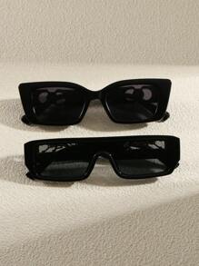 2pcs Women's Luxury High-End Fashion Eyeglasses Set, Made Of Quality Materials, Comfortable To Wear, Suitable For Daily Life, Street Photography, Parties, Beach Vacations, And Outdoor Travel