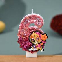 Świeca z cyframi 0-9, słodka, trójwymiarowa postać z kreskówki Psi Patrol, wtyczka do tortu urodzinowego, dekoracja na prezent