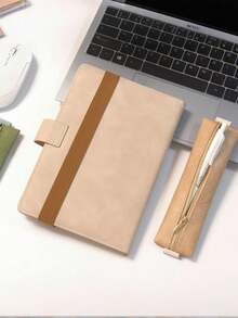 Adjustable Elastic Band Pencil Case, Paper Leather Pencil Pouch, Waterproof Notebook Pencil Box, Suitable For Notebooks, Planners, Binders And Books,Stationery,Back To School,Bag - Multicolor - View 4