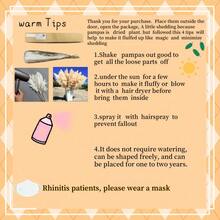 110pcs Dried Pampas Grass Bouquet - Brown & White, Ideal For Wedding, Home Decor, Parties | Multi-Purpose Decor For Christmas, Halloween, Thanksgiving - 彩色 - 查看 5