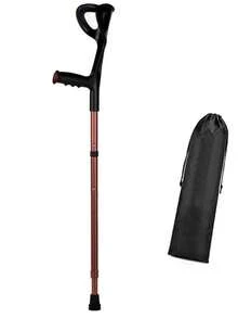 Par De Muletas Canadienses Reforzadas Plegables Doradas con funda - Bronce - Ver 5