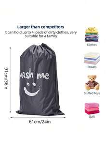 Travel Laundry Bag, Extra Large, Dirty Clothes Storage Bag, Large Enough For 4 Loads Of Laundry, Easily Fits In A Laundry Basket Or Laundry Hamper, Machine Washable, Dorm Essential, Travel Essential