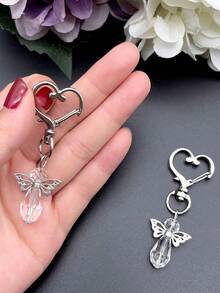 30pcs Angel Wing Pendant Keychains, Suitable For Baptism Gifts, Party Favors, Birthday Gifts, Souvenirs,Christening Favors,Baby Shower Guest Gifts - White - 30 Pieces - View 2