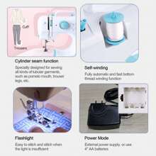 Electric Sewing Machine With 12 Stitches - Household Double Thread Sewing Machine, EU 220V, Blue - Versatile Features For Creative Sewing Projects