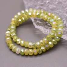 20 Stücke/Beutel 6x8mm facettierte Glasperlen in Macaronfarben für Schmuckherstellung, Sommerfarben, DIY Halskette, Handyketten, Raumperlen