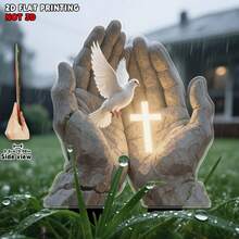 2D Acrylic Memorial Signage Outdoor Yard Marker, Suitable For Garden, Yard, Gravesite And Holiday Ground Stake Decoration - Multicolor B - View 3