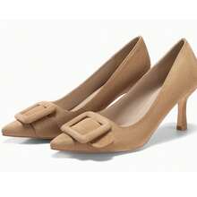Women's Pointed-Toe Stilettos, Elegant High Heels, Shoes For Weddings And Formal Occasions, Women's Dress Shoes Khaki High Heels - 卡其色 - 查看 1