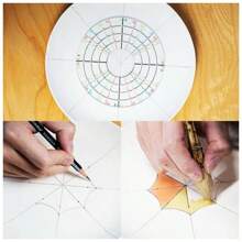 Strumento per ceramica, righello acrilico rotondo per linee di divisione, utensile per incisione e marcatura dell argilla, righello per centratura e ausiliario per tornio