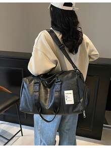 Large Capacity Casual Sports Gym Bag, Travel Tote Handbag, Foldable Luggage Bag, Unisex Short Trip Shoulder Bag, Waterproof Durable Carry-On Bag, Multi-Function Sports Backpack - Multicolor - View 3