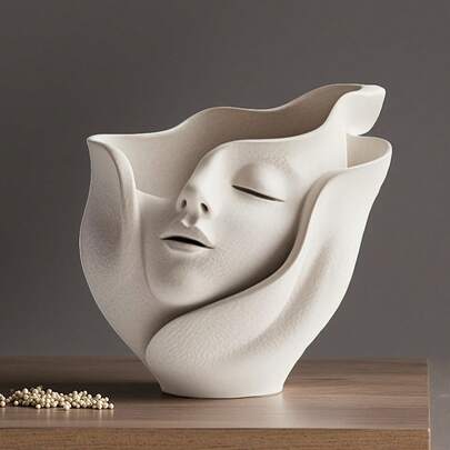 1 件可重复使用硅胶脸盆模具 - 多用途 DIY 蜡烛杯模具、树脂艺术工艺模具、水泥花瓶模具、易脱模家居装饰硅胶模具