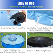 1pc Outdoor Swimming Pool Protective Inflatable Pillow, Suitable For Garden/Backyard Pools, Gardening Accessories/Tools, Effective Winter Pool Protection To Prevent Pool Cover Sinking, Cold-Resistant Pool Pillow, New Year/Birthday Gift