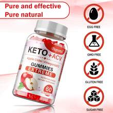 BUPORAI Keto + Apple Cider Vinegar Gummies - Promote Metabolism, Maintain Normal Appetite And Digestive Function, And Lose Weight - 60pcs - 60 viên kẹo dẻo - Xem 5