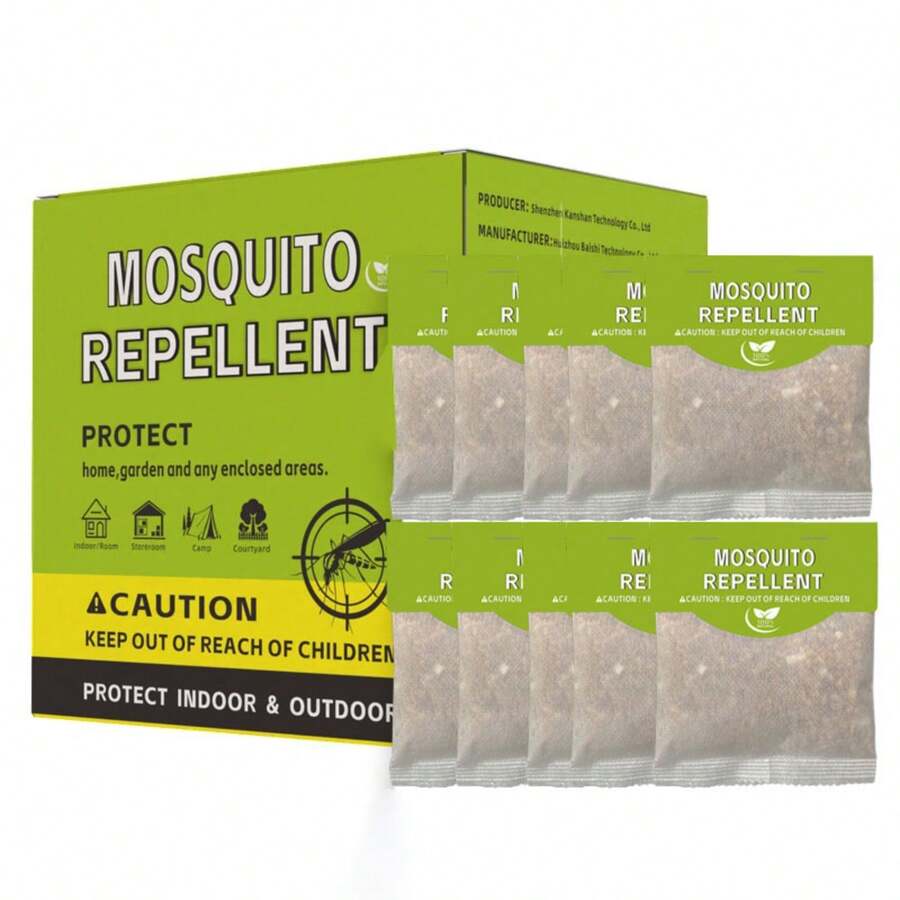 Mosquito Repellent Indoor Outdoor Patio, 10 Pack Natural Mosquito Repellant Pouches -  Mosquitoes Repellent For Yard Outside, Keep Mosquitoes Away From Camping Fishing - 10 包 - 查看 1