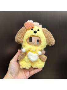 Conjunto de reemplazo de ropa y atuendo para muñecas Labulabu, juego de accesorios de moda premium con disfraces esponjosos y lindos de animales como perro, rana, elefante y oso para muñecas Labubuu de 17 cm/15 cm de pie/sentadas (sin muñeca)