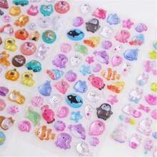 1pc 3D Fluffy Sticker - Cartoon, Reusable For Camera, Scrapbook, Planner, Journal, Laptop And Phone Case (Random)