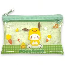 Accessories Cosmetic Flat Vinyl Mini Pouch Zipper Case Bag 4.7 In (W) 3.0 In (H) - 白色 - 查看 1
