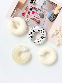 4 件套简约亚克力彩色糖果 C 形夹式耳环，适合女性日常佩戴 - style3 - 查看 17