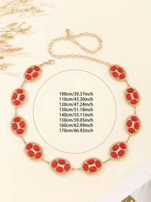 Vintage Punk Style Hollow Flower Waist Chain For Women, Fashion Retro Waist Decorative Chain, Sexy Zinc Alloy Rhinestone Waist Belt, Versatile Accessory For Dresses, Jeans, All Seasons