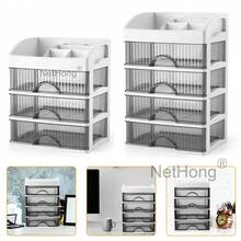 NetHong 4/5Tier Large Makeup Storage Box Case Cosmetic Stationery Drawer Desktop Table Organiser - White - View 12