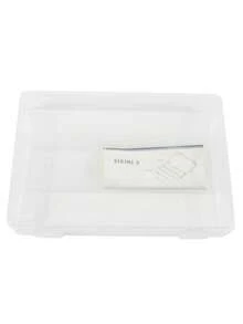 1pc Transparent Plastic Portable Storage Box With Compartments And Lid, Lightweight 3-Compartment Organizer For Manicure Tools, Cleaning Swabs, First Aid Supplies, Perfect For Travel, Home Organization, Dorm Room, Office Desk, Daily Use And Emergency Preparedness - Clear - View 10
