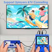 Portable Handheld Game Console, 3.0-Inch LCD Screen, Perfect For Parties, Supports Two Players, The Best Choice For Holiday Gifts, Give Your Boyfriend A Game Console As A Gift. - Màu xanh lam - Xem 3