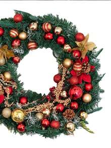 50pcs Classic Christmas Decorations, 4cm Round Plastic Hanging Ornaments, For Decoration Of Christmas Tree, Suitable For Wedding, Thanksgiving, Halloween And Valentine's Day Celebrations - No Feathers, Christmas Party Decor Home Decor Halloween Decor Room Decor Christmas Decorations Home Christmas Gifts Christmas Decor