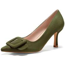 Women's Pointed-Toe Stilettos, Elegant High Heels, Shoes For Weddings And Formal Occasions, Women's Dress Shoes Green High Heels - 綠色 - 查看 3