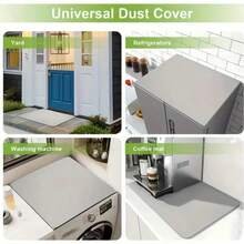 1pc Black/Grey Washing Machine Dust Cover Pad,Countertop Absorbent Table Mat,Absorbent & Quick-Dry Fridge Mat, Microwave Oven Dust Cover,Soft Diatom Mud Drainage Pad,Non-Slip Super Absorbent And Wear-Resistant Dish-Washing Dry Pad,19.7*23.6 Inch Modern Washing Machine & Dryer Top Cover,Suitable For Laundry Room And Kitchen For School,Office,Household,Travel,Bag,Organizer,Storage, Back To School Supplies