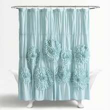 LUSH DECOR Serena Shower Curtain Blush 72X72 Halloween-Fall Decor-Room Decor - Spa Blue - View 3