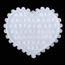 3D Letters Nail Art Silicone Mold, Mini Transparent Alphabet Nail Molds A-Z Letter DIY Craft Carving Nails Art Molds Women Nails Accessories For Pendant Jewellery Home Decor Keychain Necklace Earrings - 紅白色 - 查看 1