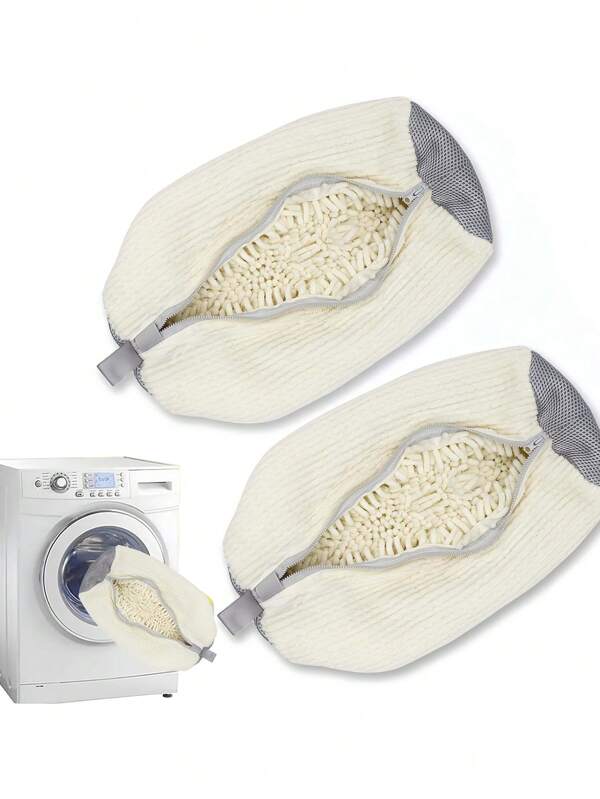2 pezzi Sacchetto per lavare le scarpe a 360° Sacchetto per lavare le scarpe in lavatrice Sacchetto riutilizzabile per lavare le scarpe sportive Adatto per lavatrici e asciugatrici con cerniera di Adatto per tutti i tipi e dimensioni di scarpe Accessori per il bucato sicuri per lavatrice e asciugatrice Sacchetto per il bucato Regali di Natale